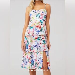 Amanda Uprichard Floral Midi Dress - Multicolor